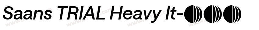 Saans TRIAL Heavy It字体转换